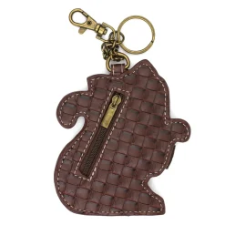 Key Fob/Coin Purse - Tabby Cat - gray