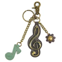 Metal Charming Keychain - Treble Clef