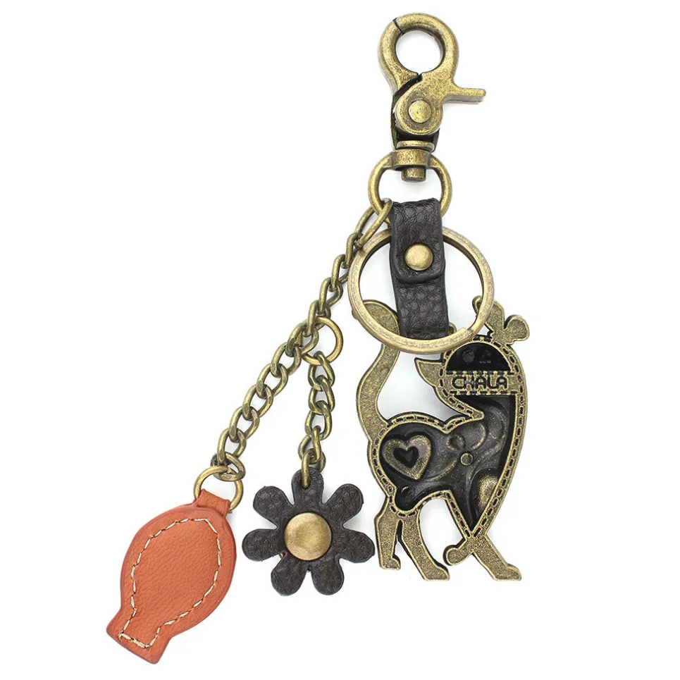 Metal Charming Keychain - Slim Cat
