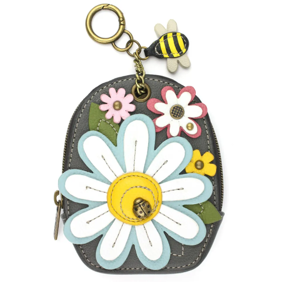 Mini Coin Purse Keychain - Daisy