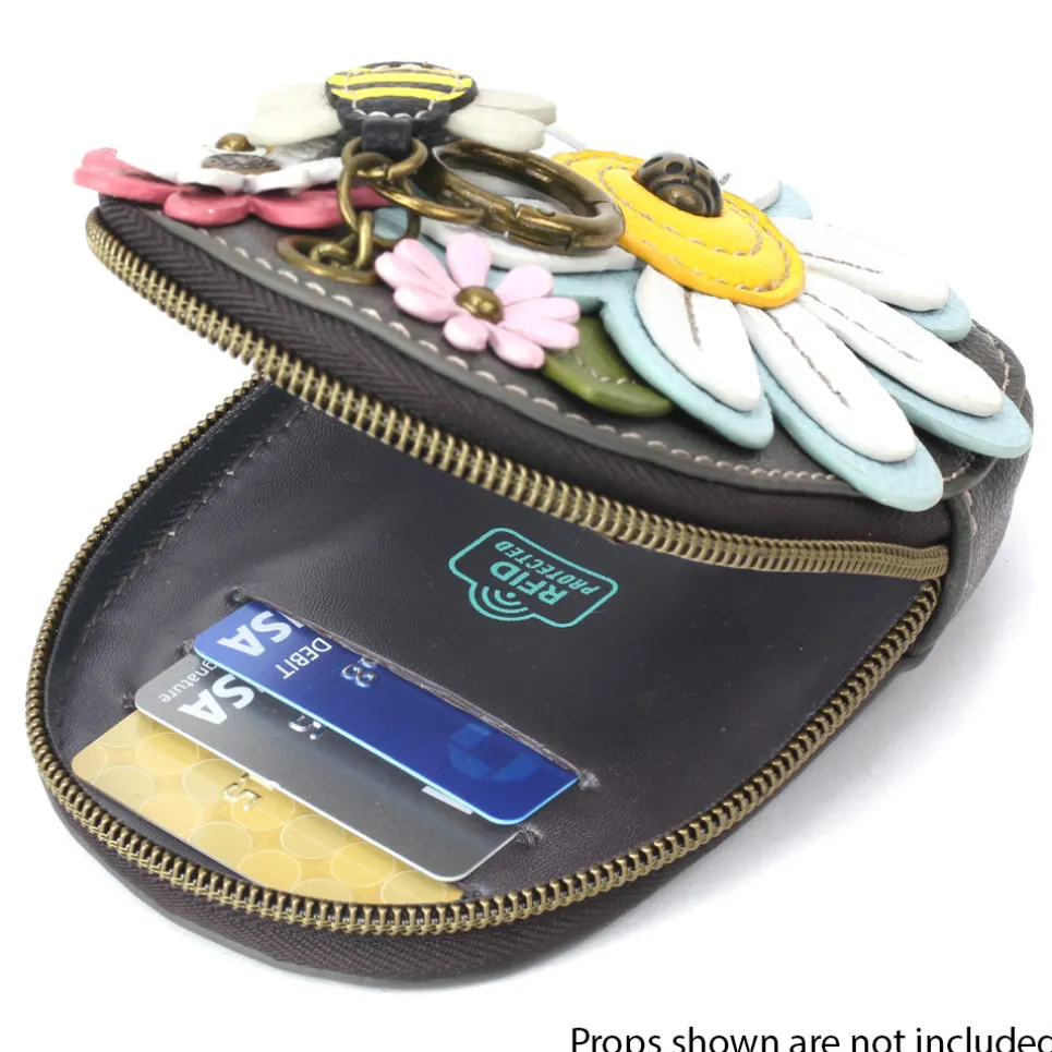 Mini Coin Purse Keychain - Daisy