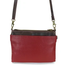 Mini Crossbody - Teal Pawprint (Burgundy)