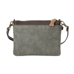 Mini Crossbody - Teal Pawprint (Gray)
