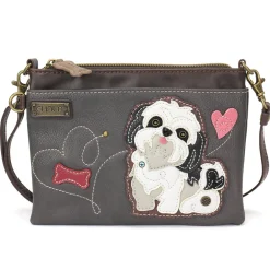 Mini Crossbody - White Shih Tzu