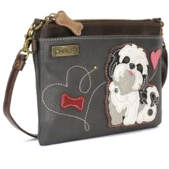 Mini Crossbody - White Shih Tzu
