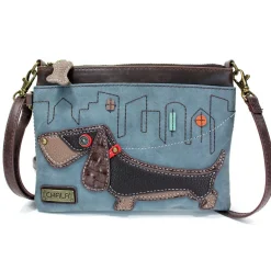 Mini Crossbody - Wiener Dog (Indigo)