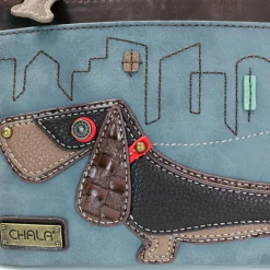 Mini Crossbody - Wiener Dog (Indigo)