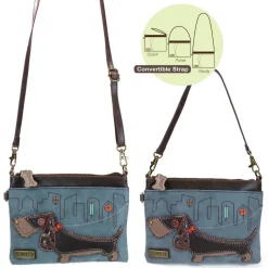 Mini Crossbody - Wiener Dog (Indigo)