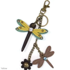 Mini Keychain - Dragonfly - Yellow