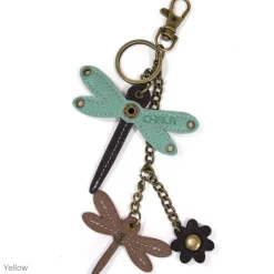 Mini Keychain - Dragonfly - Yellow