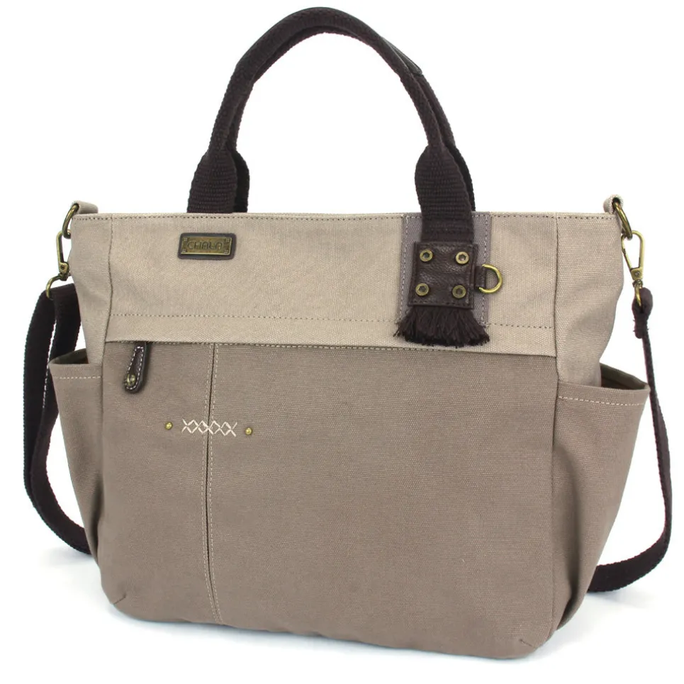 Multi Pocket Tote - Dark Gray