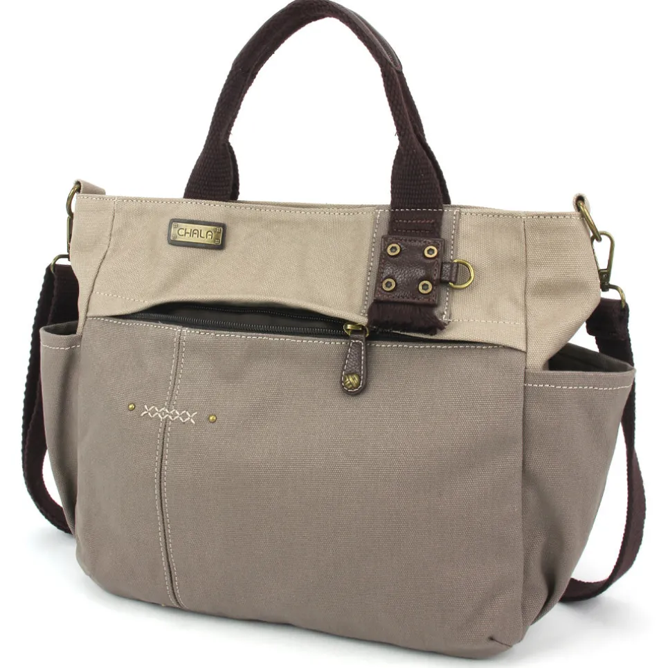 Multi Pocket Tote - Dark Gray