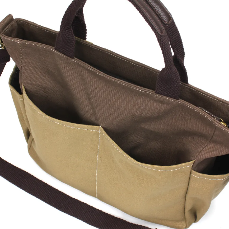 Multi Pocket Tote - Olive