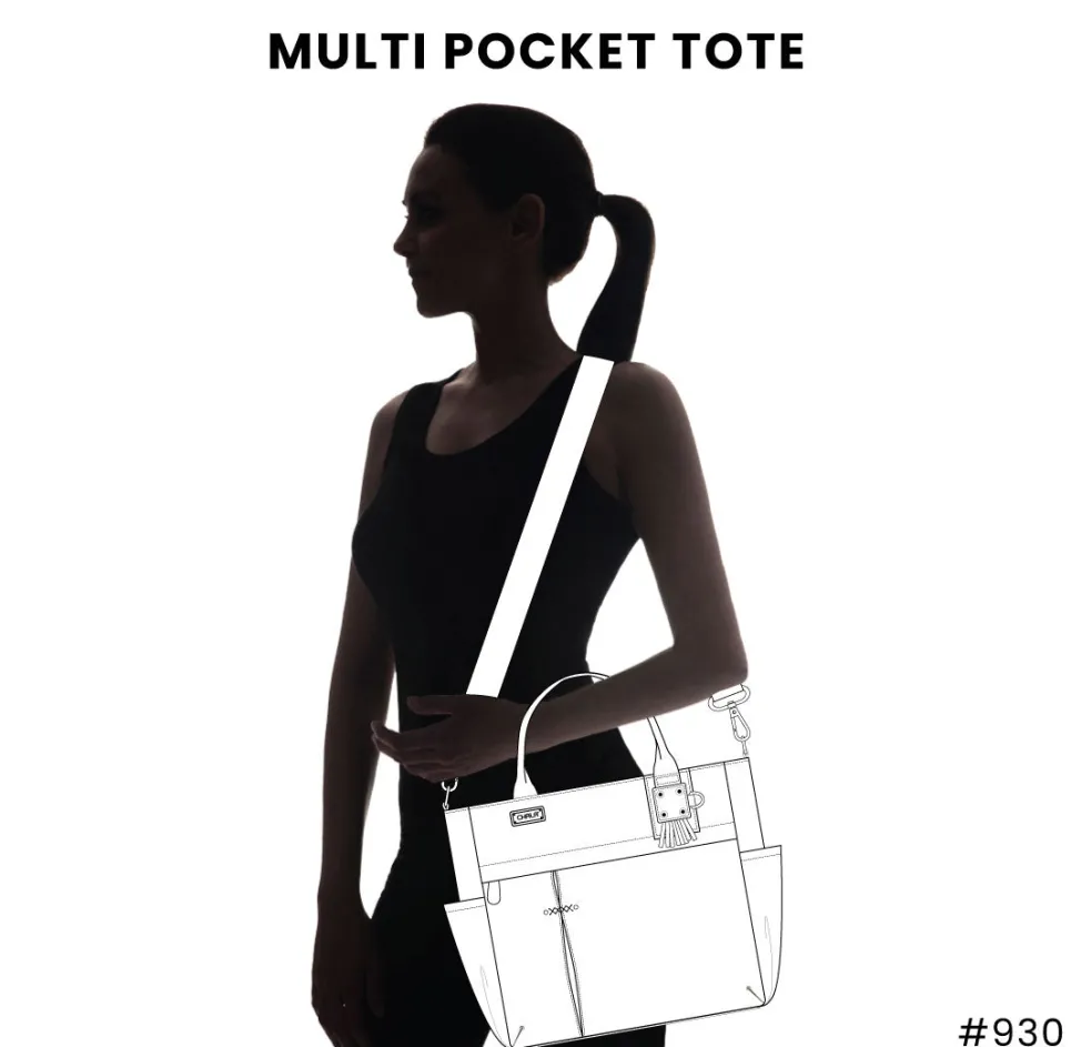 Multi Pocket Tote - Olive