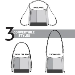 Retro Convertible Purse - Gray