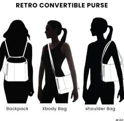 Retro Convertible Purse - Denim