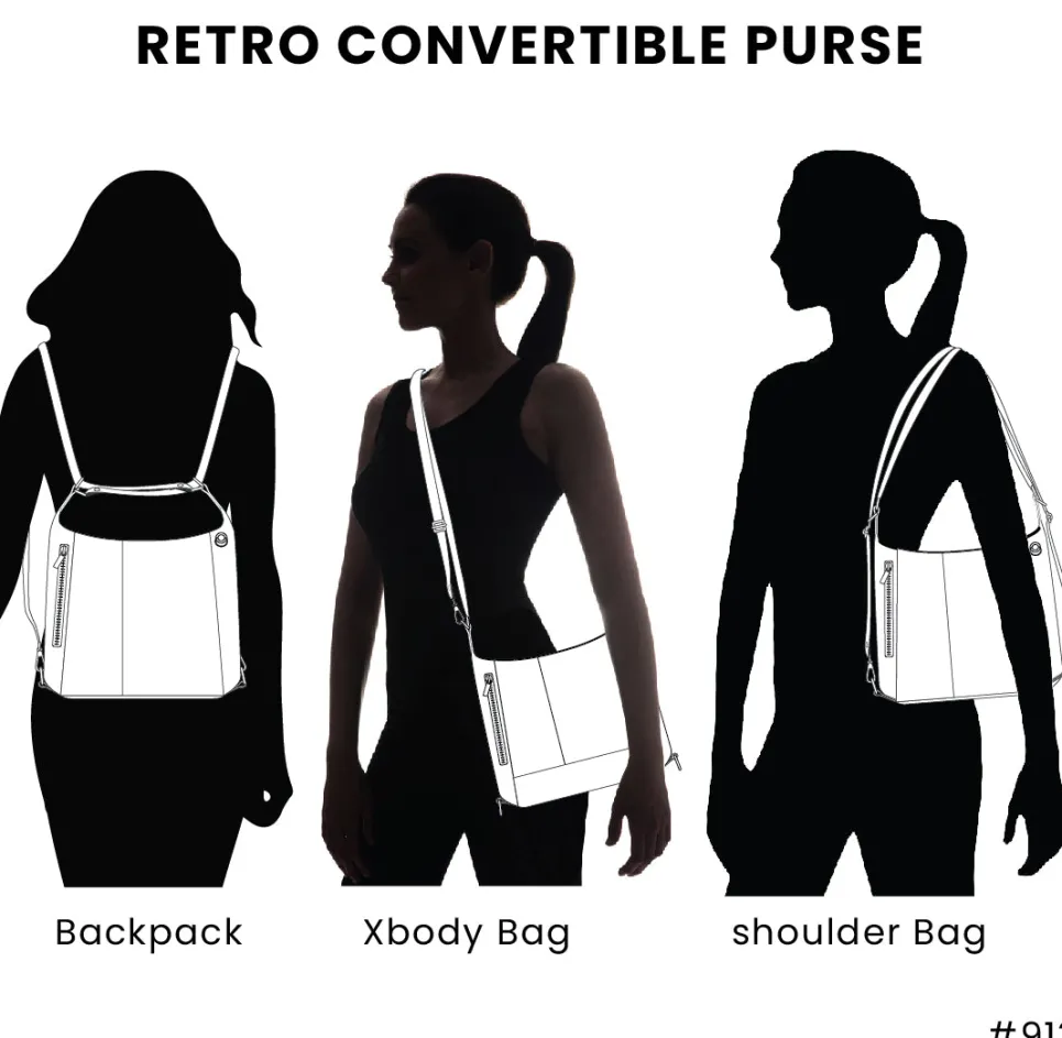 Retro Convertible Purse - Denim