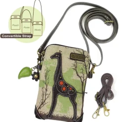 Safari Canvas Cellphone Xbody - Giraffe