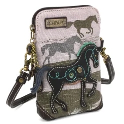 Safari Canvas Cellphone Xbody - Horse (Gray)