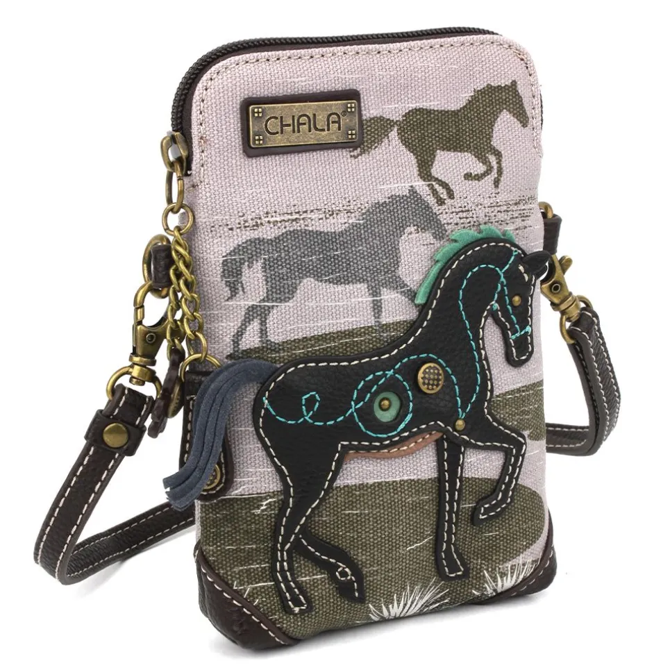 Safari Canvas Cellphone Xbody - Horse (Gray)