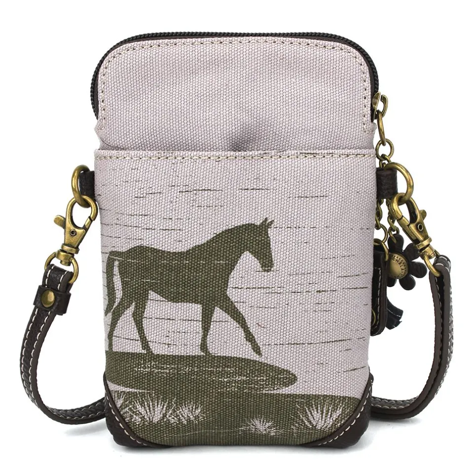 Safari Canvas Cellphone Xbody - Horse (Gray)