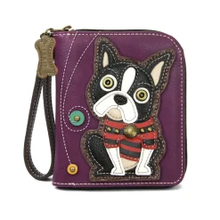 Zip Around Wallet - Boston Terrier