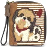 Zip Around Wallet - Brown Shih Tzu