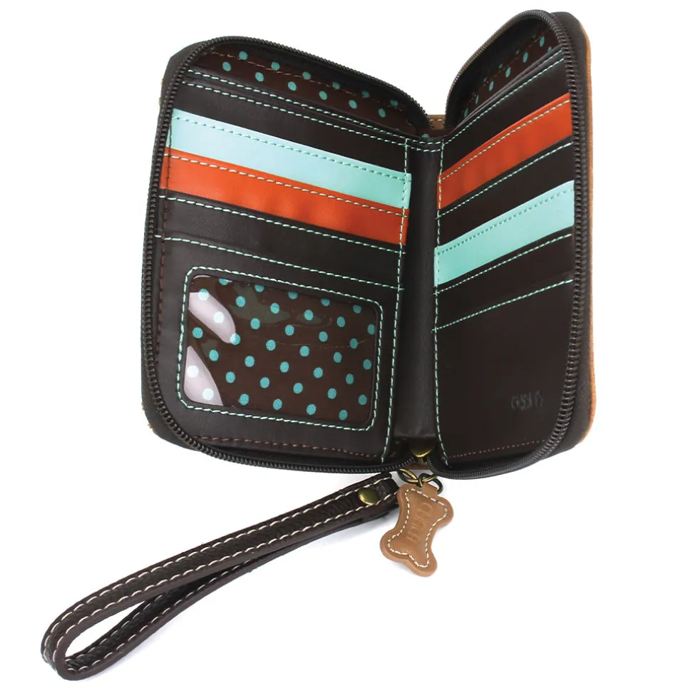 Zip Around Wallet - Brown Shih Tzu