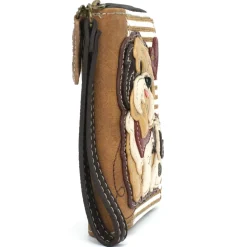 Zip Around Wallet - Brown Shih Tzu
