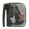 Zip Around Wallet - Cocker Black