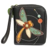 Zip Around Wallet - Dragonfly (Black)
