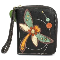 Zip Around Wallet - Dragonfly (Black)