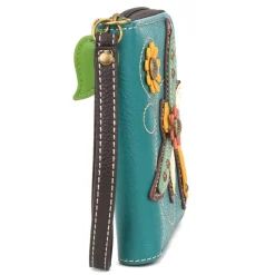 Zip Around Wallet - Dragonfly (Turquoise)