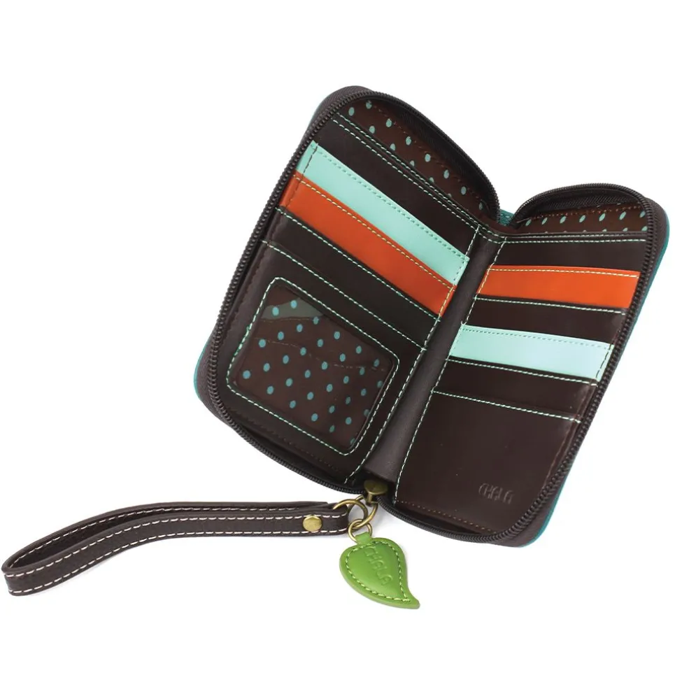 Zip Around Wallet - Dragonfly (Turquoise)