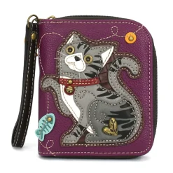 Zip Around Wallet - Gray Tabby Cat