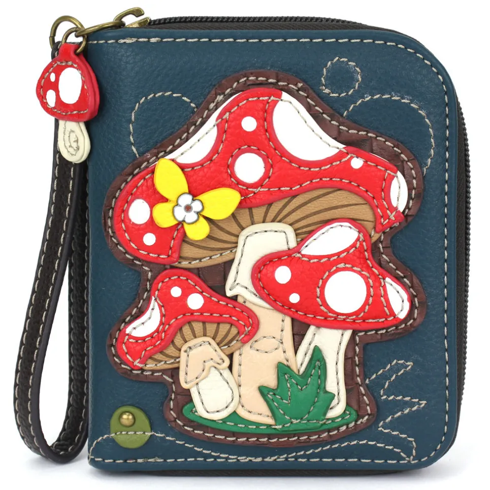 Zip Around Wallet - Mushrooms