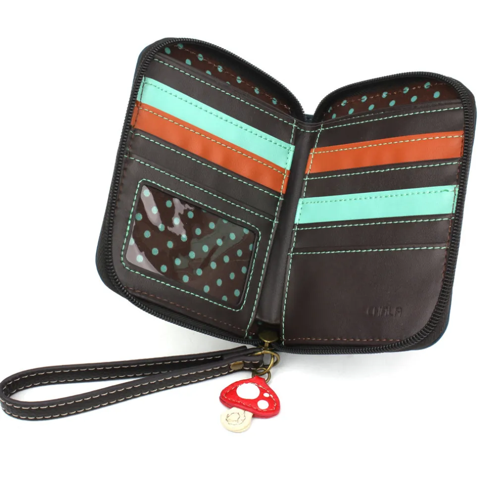 Zip Around Wallet - Mushrooms