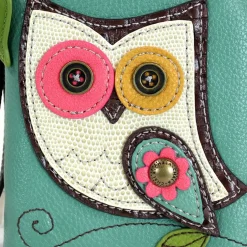 Zip Around Wallet - Owl II (Teal)