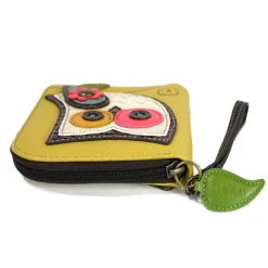 Zip Around Wallet - Owl II (Mustard)