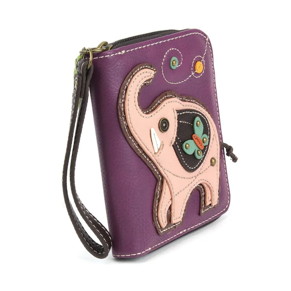 Zip Around Wallet - Pink Elephant