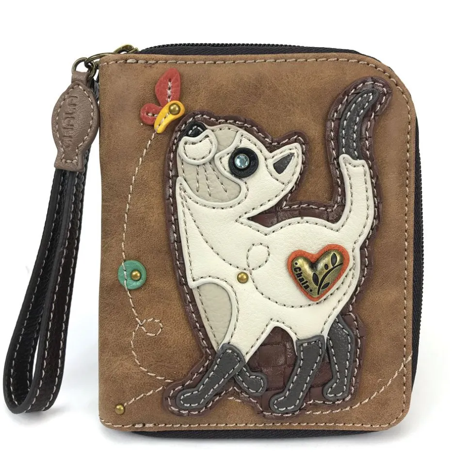 Zip Around Wallet - Slim Cat