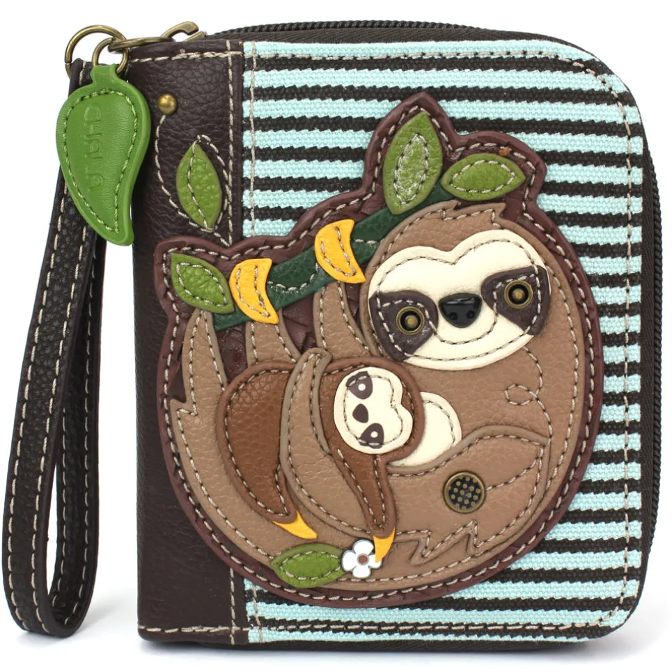 Zip Around Wallet - Sloth Family