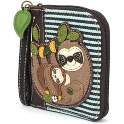 Zip Around Wallet - Sloth Family
