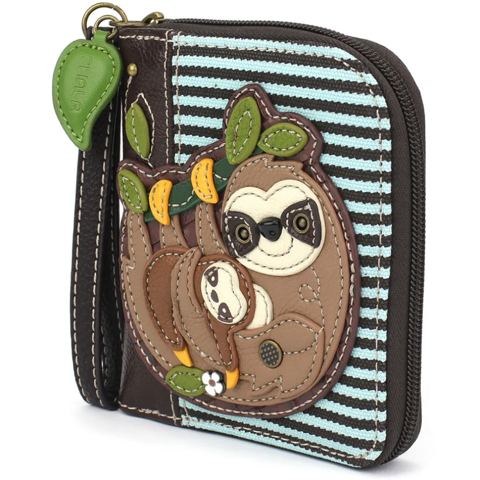 Zip Around Wallet - Sloth Family