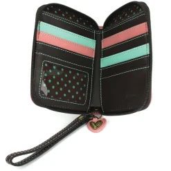 Zip Around Wallet - Spotted Black Pig