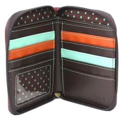 Zip Around Wallet - Teal Pawprint
